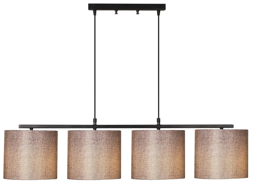 Candeeiro de Teto Valiz – Preto e Castanho – 110 x 25 cm
