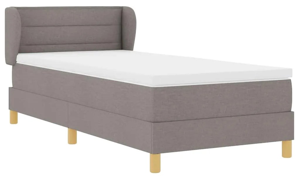 Cama Box com Colchão vidaXL Taupe 80x200 cm Tecido
