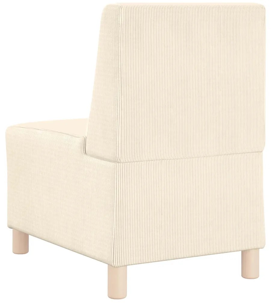 Poltrona 55 cm tecido corduroy creme
