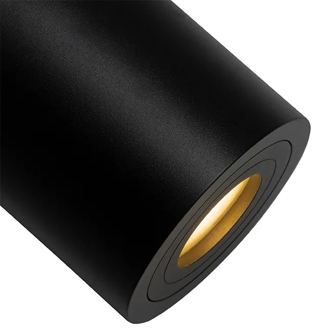 Foco de teto redondo moderno preto - Capa