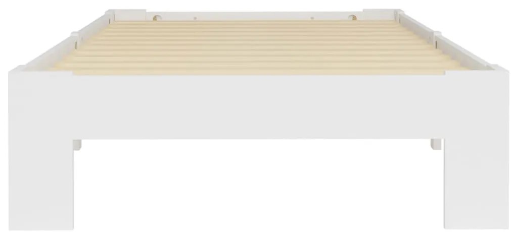 Estrutura de cama 90x200 cm pinho maciço branco