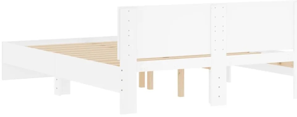Estrutura de cama com cabeceira 140x190 cm branco