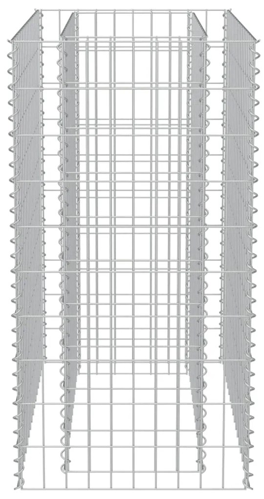 Canteiro elevado/cesto gabião 90x50x100 cm aço galvanizado