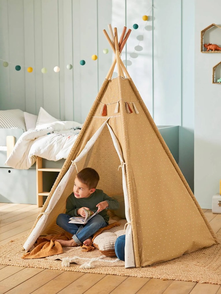 Agora -30%: Tenda tipi reversível caramelo