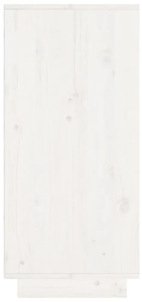 Aparador 60x34x75 cm madeira de pinho maciça branco