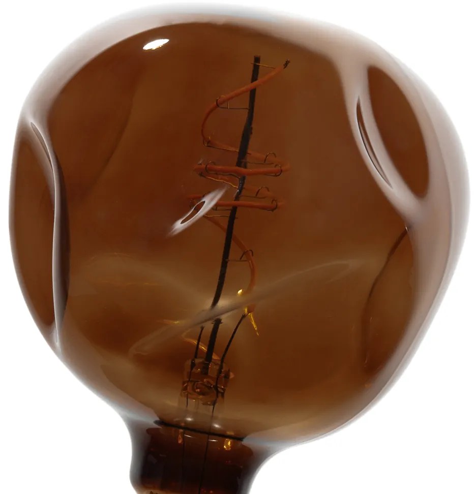 Conjunto de 5 lâmpadas LED E27 reguláveis T125 castanhas 4W 120 lm 1800K