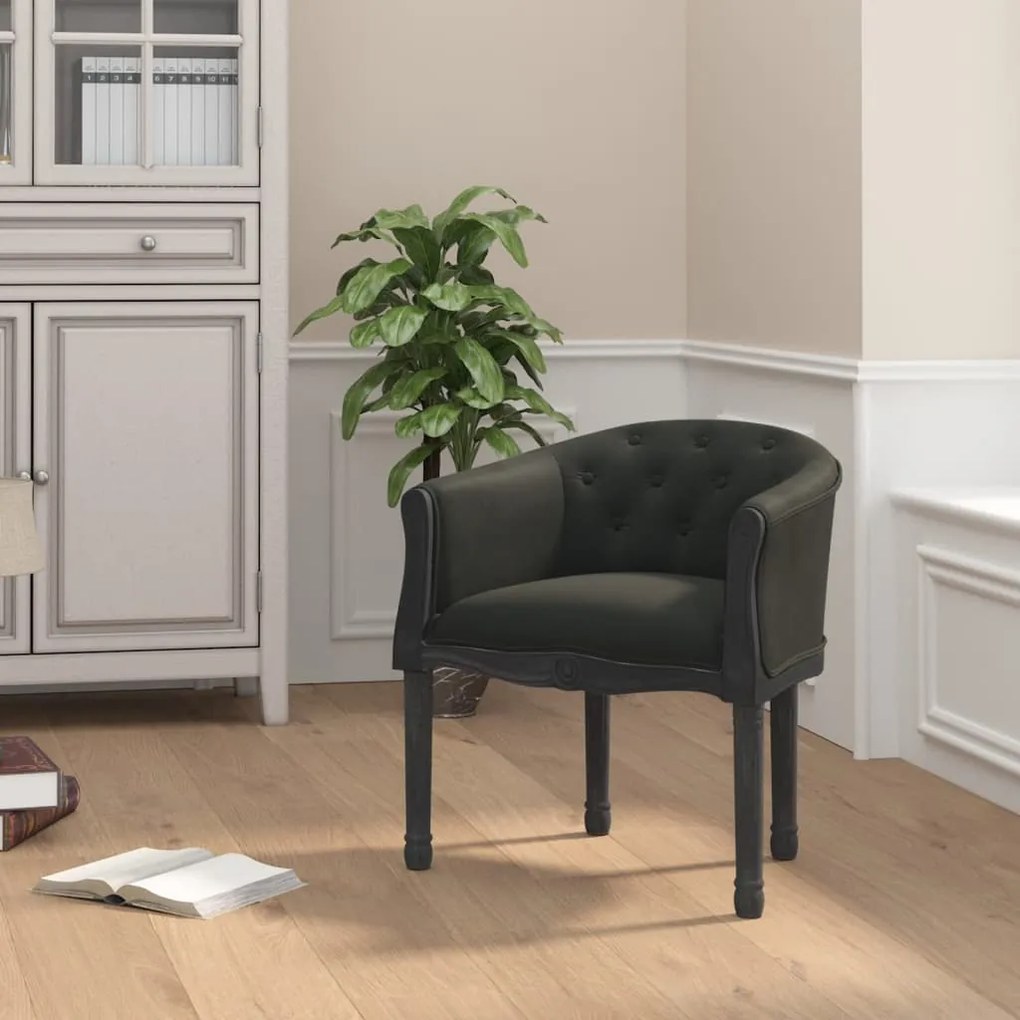 vidaXL Cadeira de jantar veludo preto