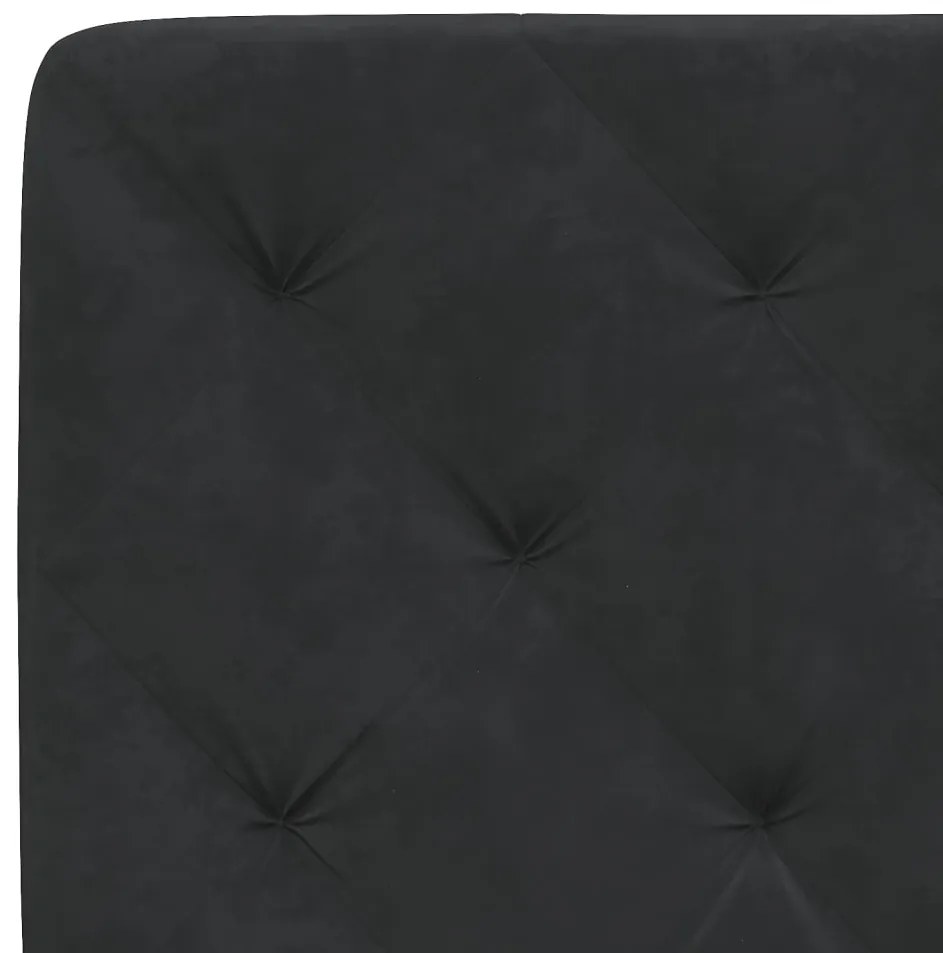 Almofadão de cabeceira 90 cm veludo preto