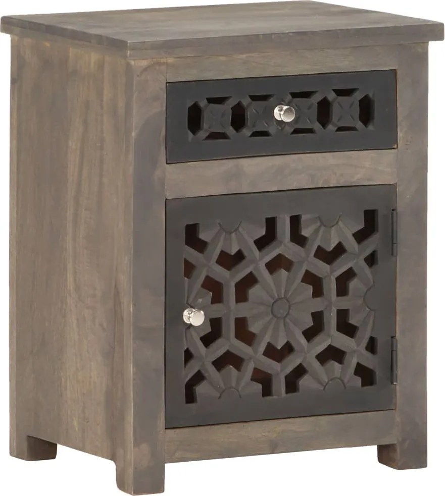 vidaXL Mesa de cabeceira 40x30x50 cm madeira de mangueira maciça