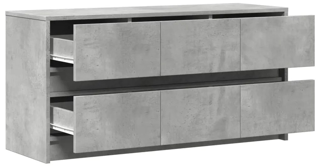 Móvel de TV com luzes LED derivados de madeira cinzento cimento