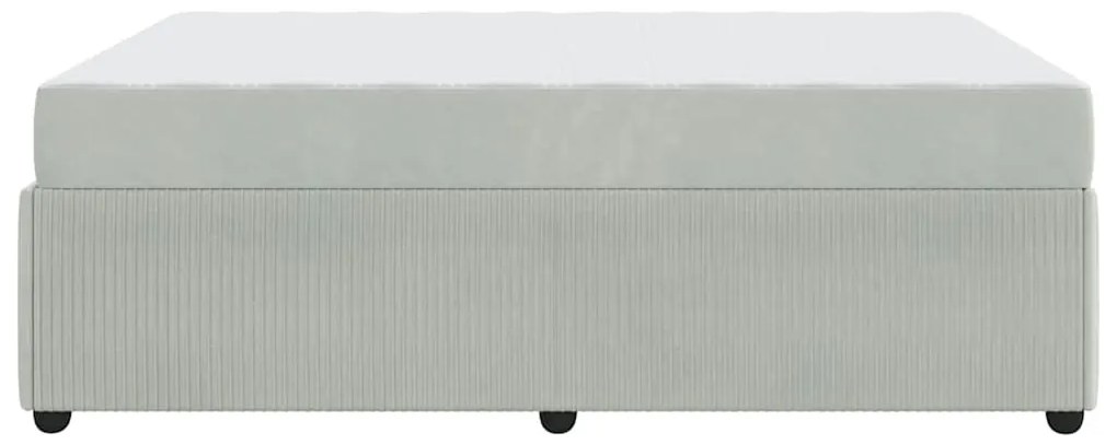 Estrutura de cama com colchão Cinzento-claro 160 x 200 cm