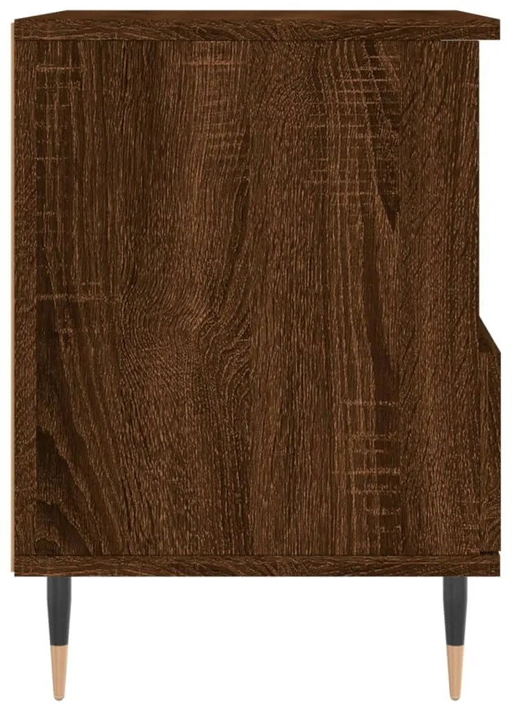 Mesas de cabeceira 2 pcs derivados de madeira carvalho castanho