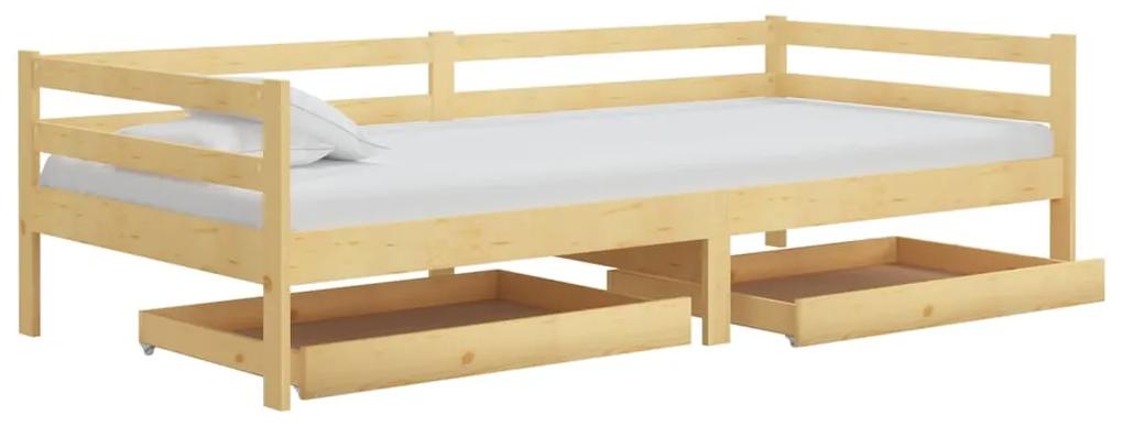 Gavetas para sofá-cama 2 pcs madeira de pinho maciça