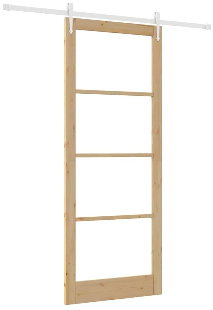 Conjunto de Porta Deslizante vidaXL com Kit de Hardware 93x232 cm Made