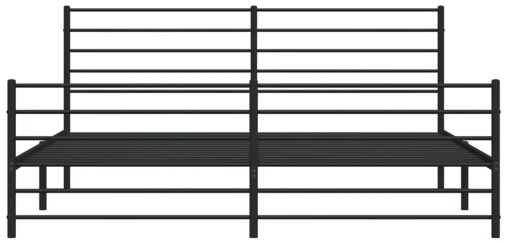 Estrutura de cama sem colchão com pés 180x200 cm preto