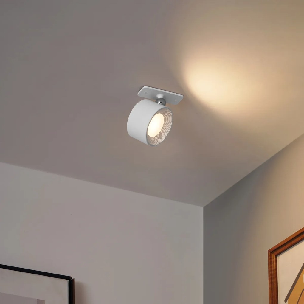 Conjunto de 4 luminárias de parede e teto modernas brancas com LED recarregável - Bright