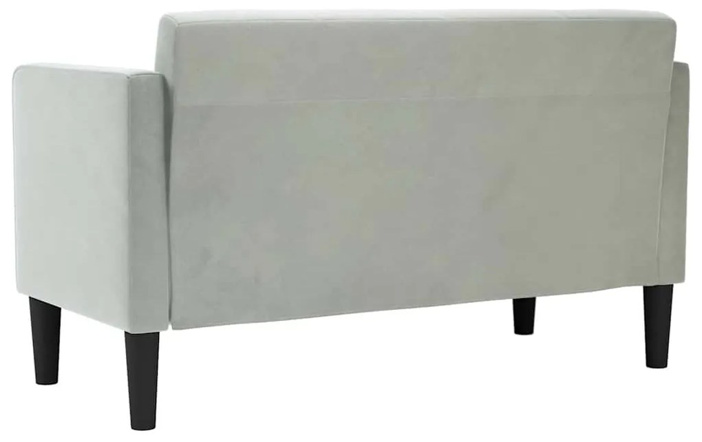 Sofá-luvas 111 cm veludo cinzento-claro
