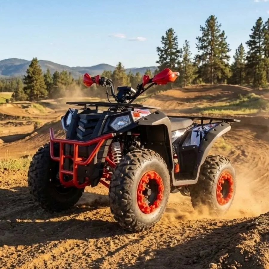 Mini moto 4 gasolina para crianças 200 cc RFZ Commander a 4 tempos automática com marcha-atrás Vermelha