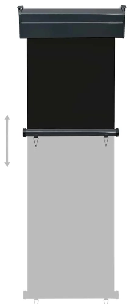 Toldo lateral para varanda 65x250 cm preto