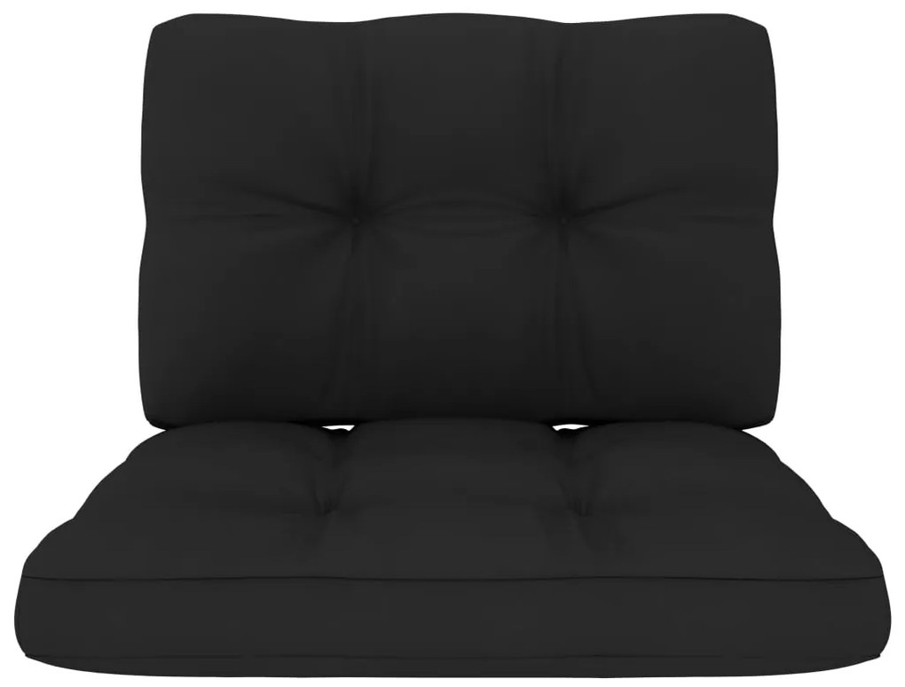 3 pcs conjunto lounge de jardim com almofadões pinho impregnado