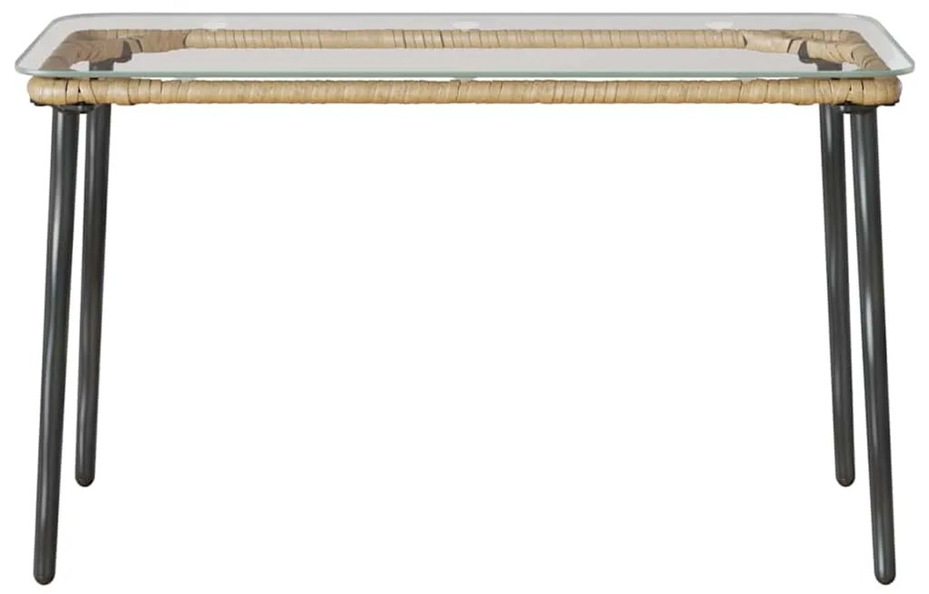 Mesa de Jardim Natural 80 x 40 x 45 cm Rattan Sintético