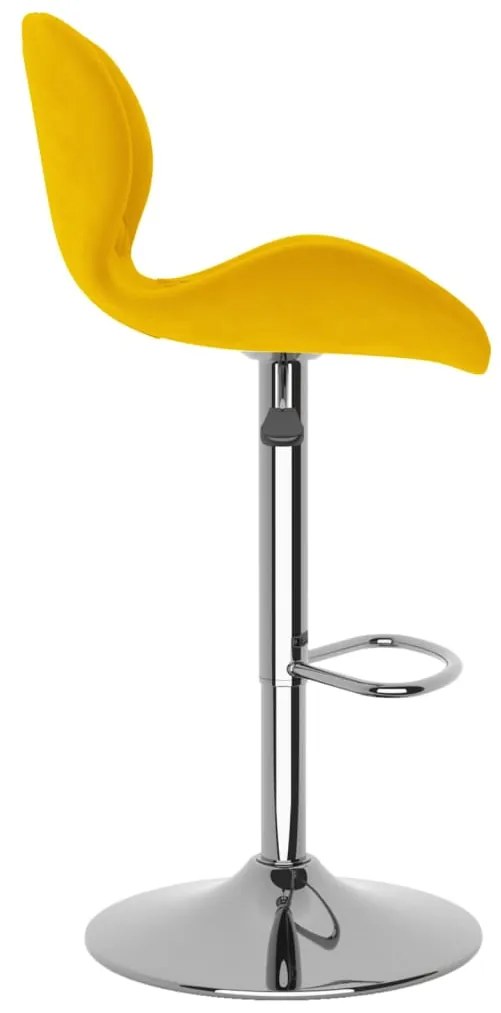 Bancos de bar 2 pcs veludo amarelo mostarda