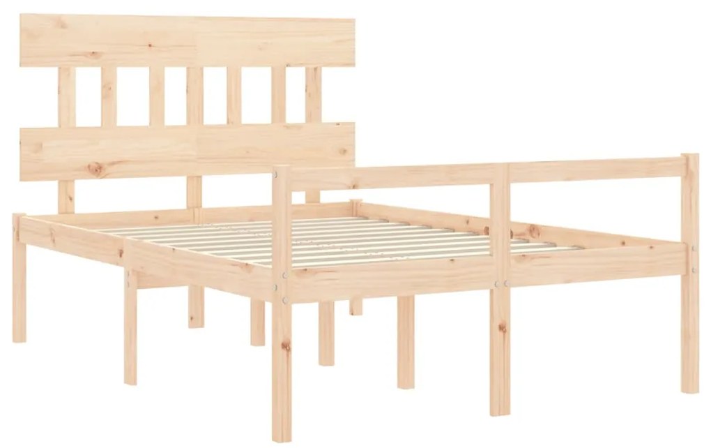 Cama de casal para idosos com cabeceira madeira maciça