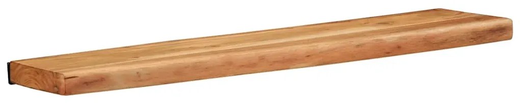 Prateleiras parede 2 pcs 80x20x3,5 cm madeira de acácia maciça