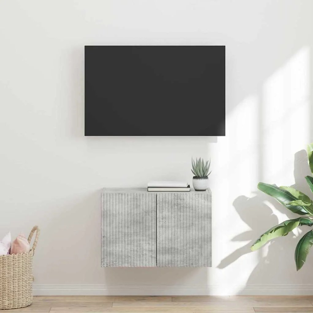 vidaXL Armário de TV de Parede Cinzento 59,5 x 31 x 40 cm
