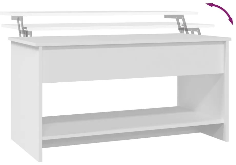 Mesa de centro 102x50x52,5 cm madeira processada branco