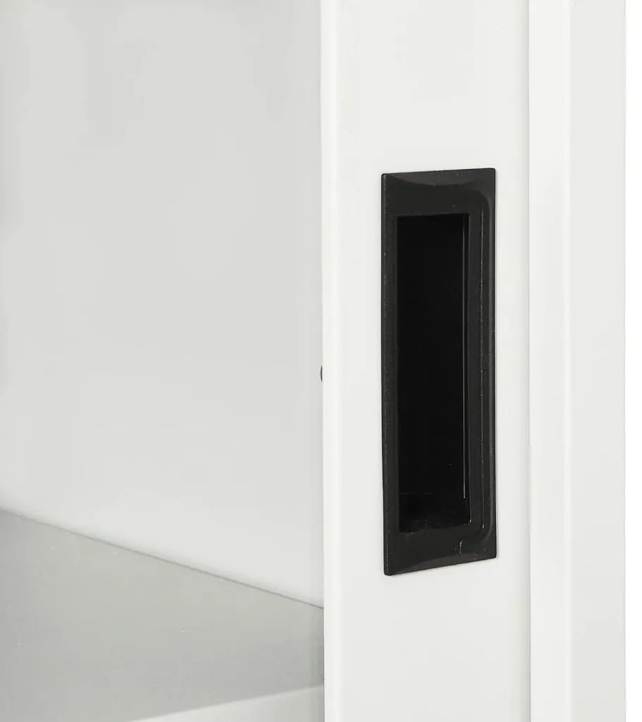 Armário com porta deslizante aço 90x40x90 cm branco