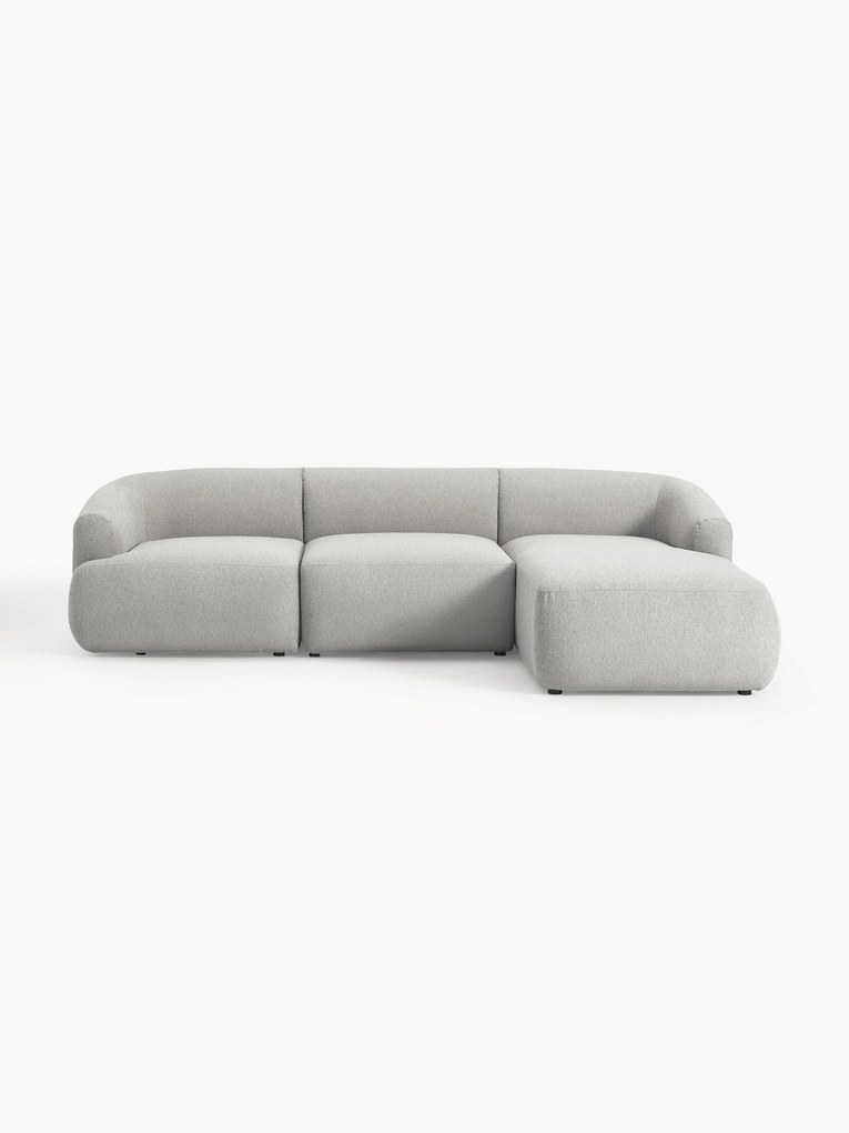 Sofá de canto modular em bouclé Sofia (4 lugares)