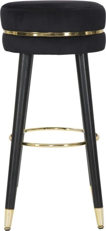 BANCO DE BAR PARIS Ø 35X74 CM PRETO E DOURADO