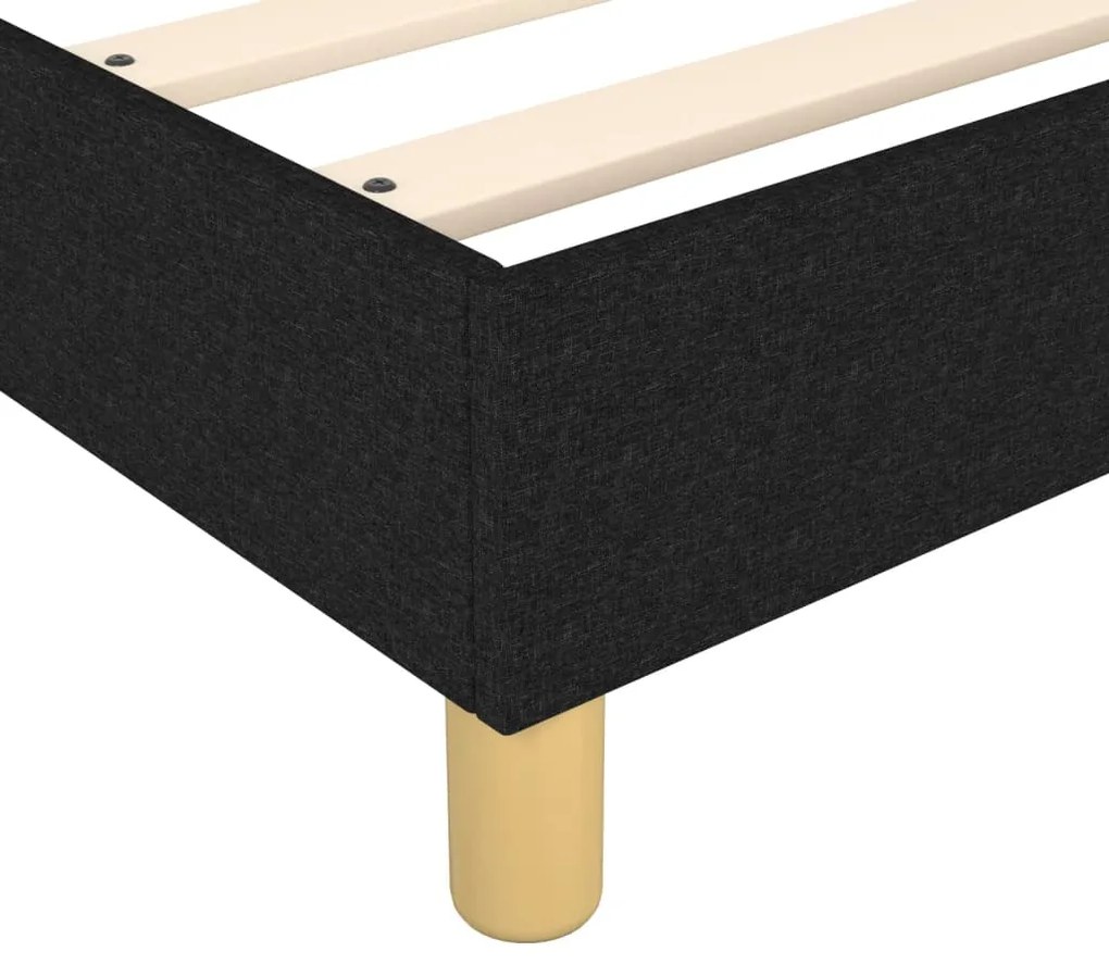 Estrutura de cama sem colchão 160x200 cm tecido preto