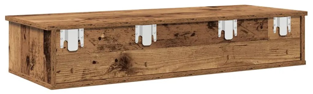 Prateleira parede c/ gavetas 100x37,5x19cm derivados de madeira
