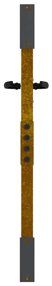 Portão de jardim 85x100 cm aço corten design quadrados