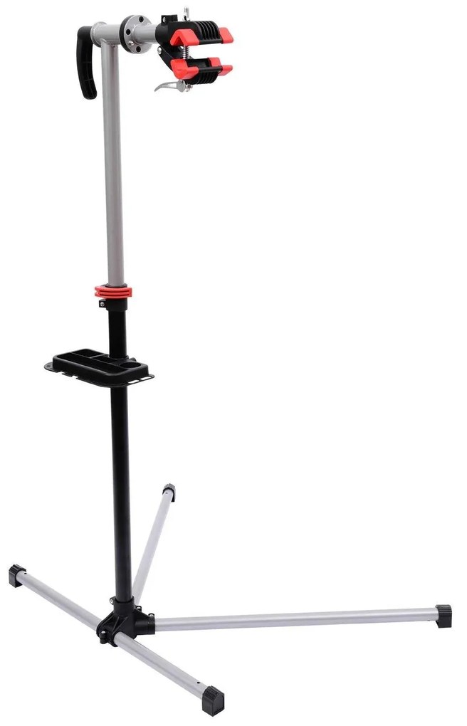 HOMCOM Suporte tipo cavalete para reparação de bicicletas - preto e prateado - aço - 100x66x109-180cm | Aosom Portugal