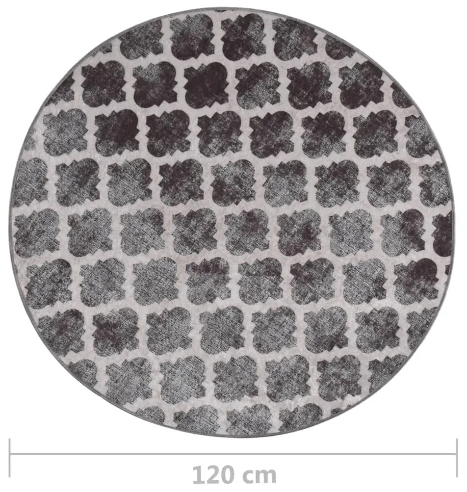 Tapete lavável antiderrapante φ120 cm multicor
