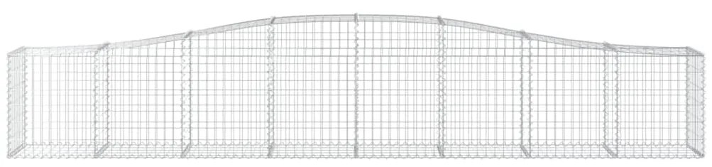 Cestos gabião arqueados 4 pcs 400x50x60/80 cm ferro galvanizado