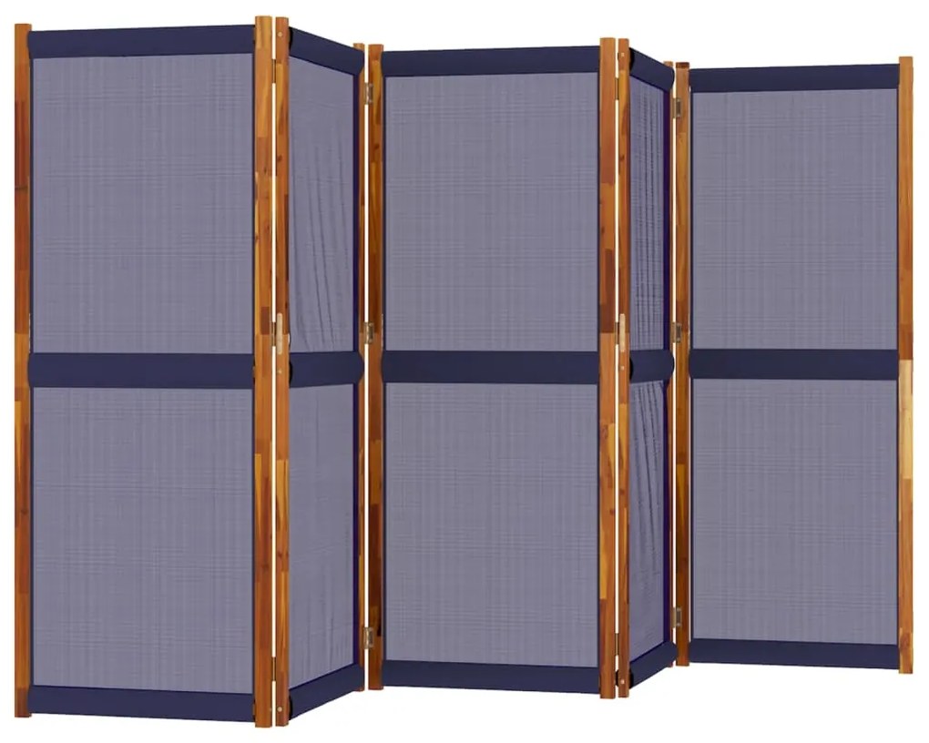 Divisória/biombo com 5 painéis 350x180 cm azul escuro