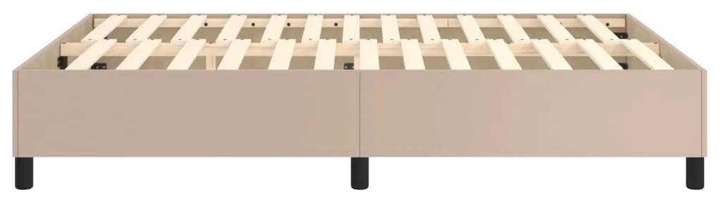 Estrutura de cama 140x190 cm couro artificial cappuccino