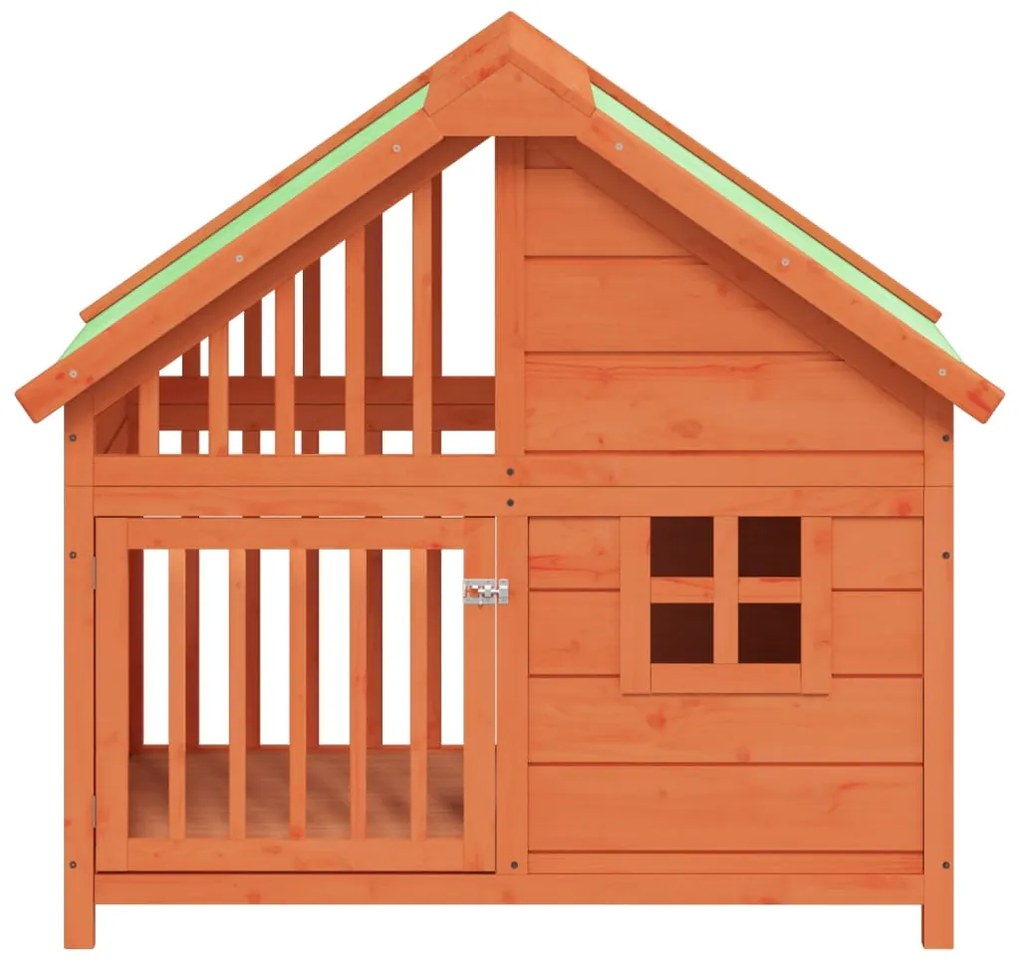 Casota para cães 96x60,5x87 cm pinho maciço castanho