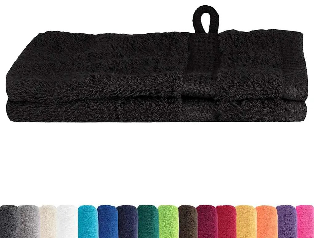 Panos de prato 2 pcs Preto 15 x 21 cm Algodão
