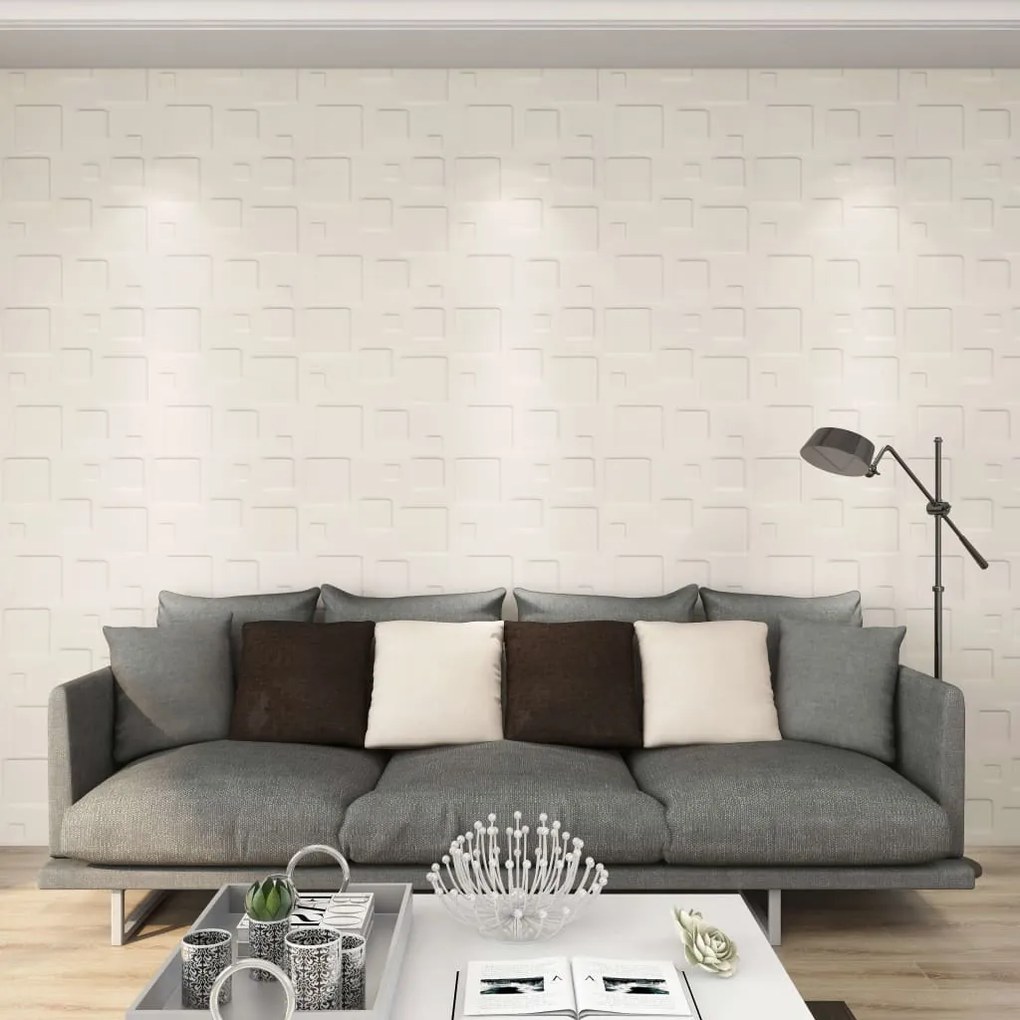 146296 vidaXL Painéis de parede 3D 24 pcs 0,5x0,5 m 6m²