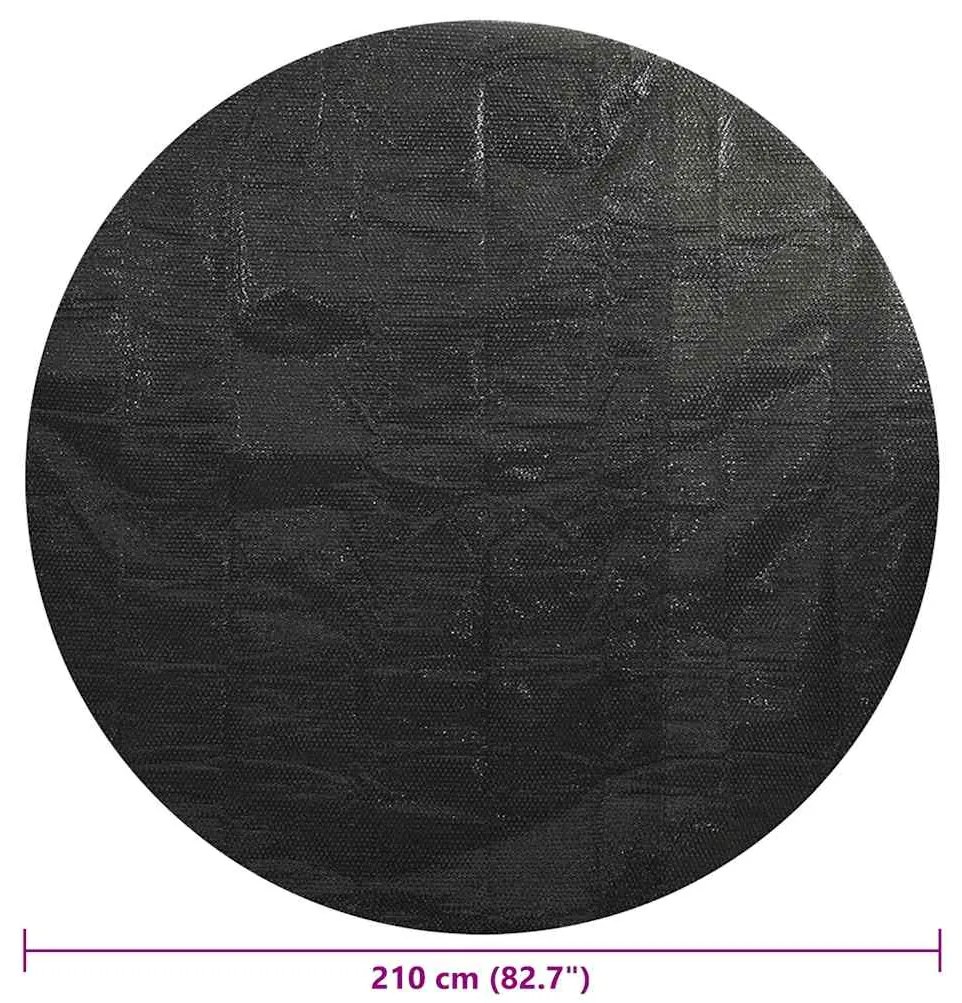 Cobertura para piscina 210 cm PE preto
