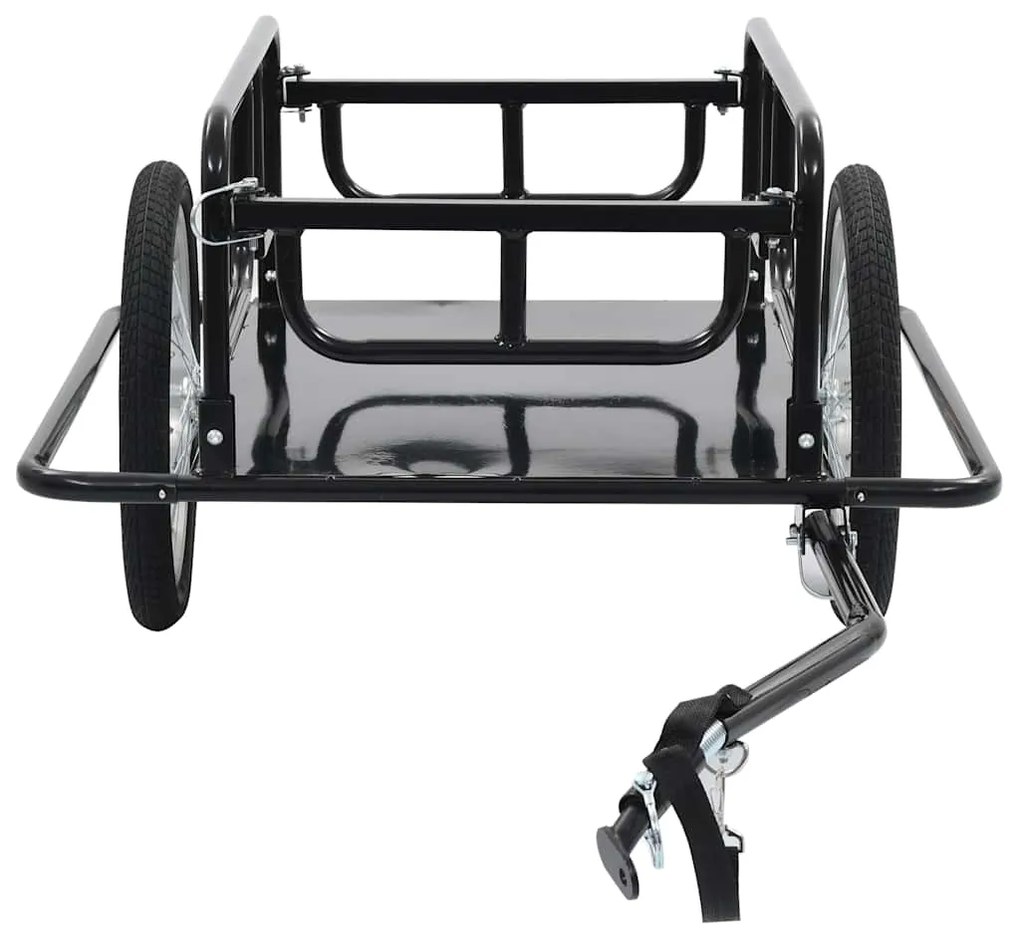 Reboque para bicicleta 130x73x48,5 cm aço preto