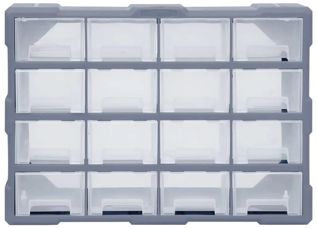Caixa organizadora com 16 gavetas médias 52x16x37 cm