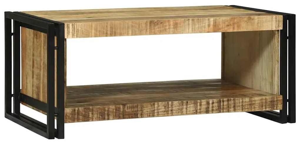 Mesa de Centro 90x50x38 cm Madeira Sólida Rústica