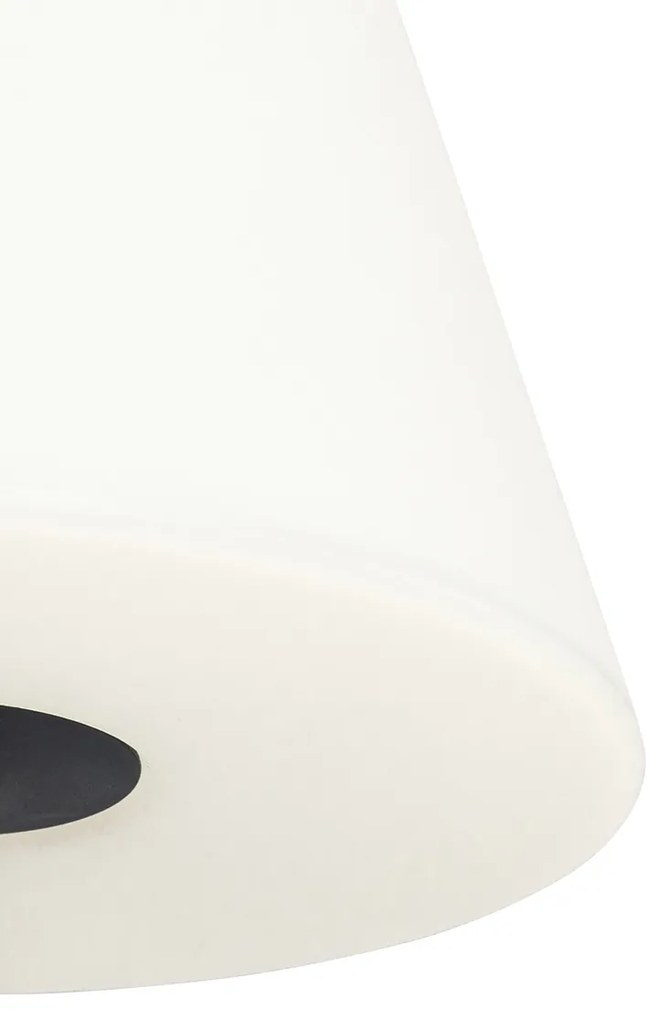 LED Candeeiro de pé inteligente preto com abajur branco 35 cm IP65 incl. WiFi A60 - Virginia Design