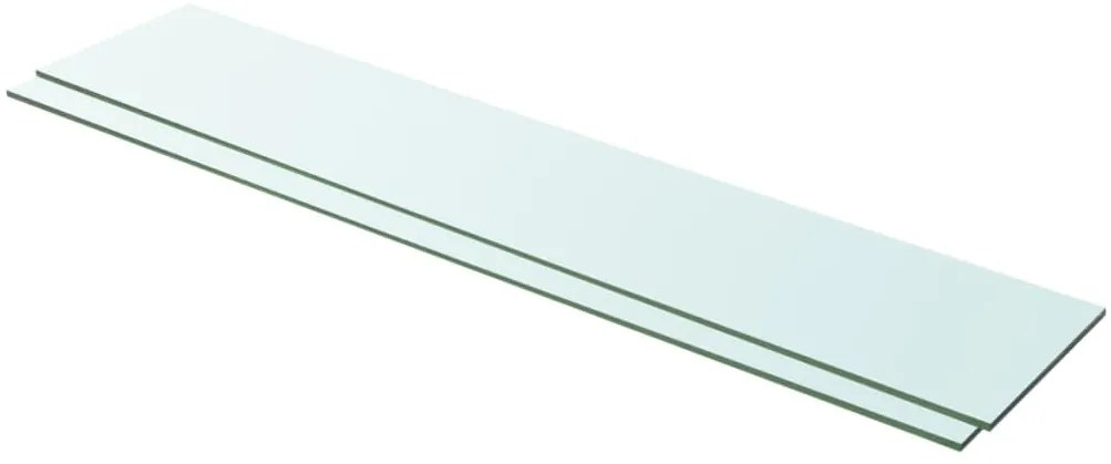 Prateleiras 2 pcs 100x20 cm vidro transparente